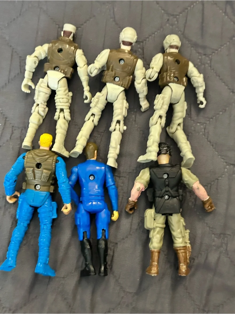 Chap MEI Action Figures (4) and 2 Other Military Figures